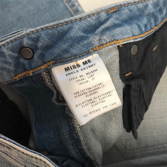 NWT!!! Miss Me Jeans πβοΈ Ankle Skinny - Picture 5 of 7